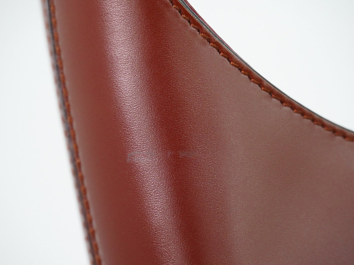 Salvatore Ferragamo Gancini Hobo Leather Brown Leather Shoulder Bag Bag (Pre-Owned)