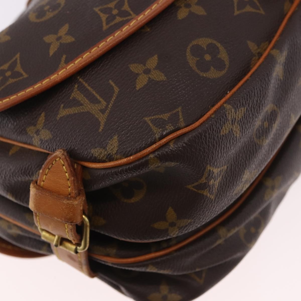 Louis Vuitton Saumur Handbag Monogram Canvas Brown Canvas Handbag (Pre-Owned)