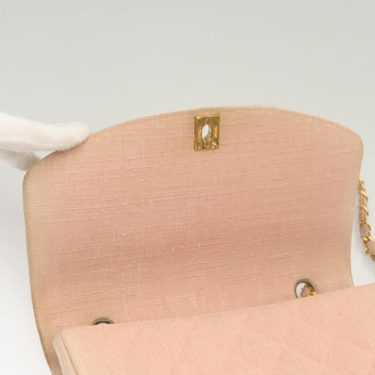 Chanel Vintage Diana Flap Quilted Canvas Pink Canvas Shoulder Bag Bag (Pre-Owned)