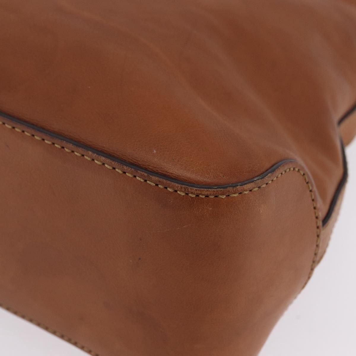 Gucci Marrakech Hobo Leather Brown Leather Shoulder Bag Bag (Pre-Owned)