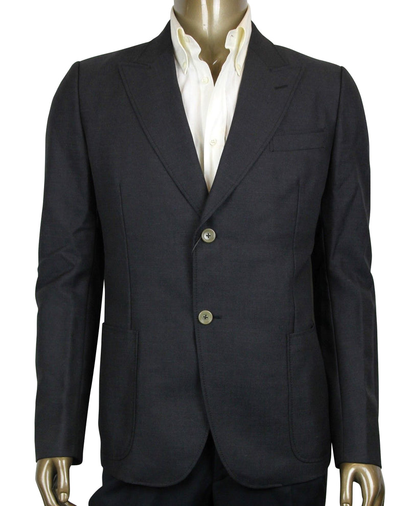 Gucci Men's Panama Dark Grey Wool / Mohair Formal Jacket