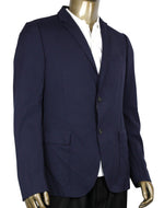 Gucci Men's Formal 2 Buttons Blue Poly / Wool / Elastane Jacket