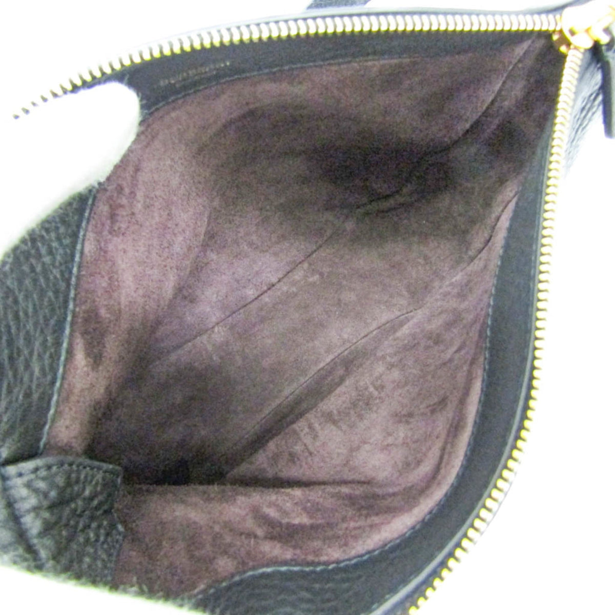 Burberry Zip Clutch Leather Black Leather Clutche & Pouche Bag (Pre-Owned)