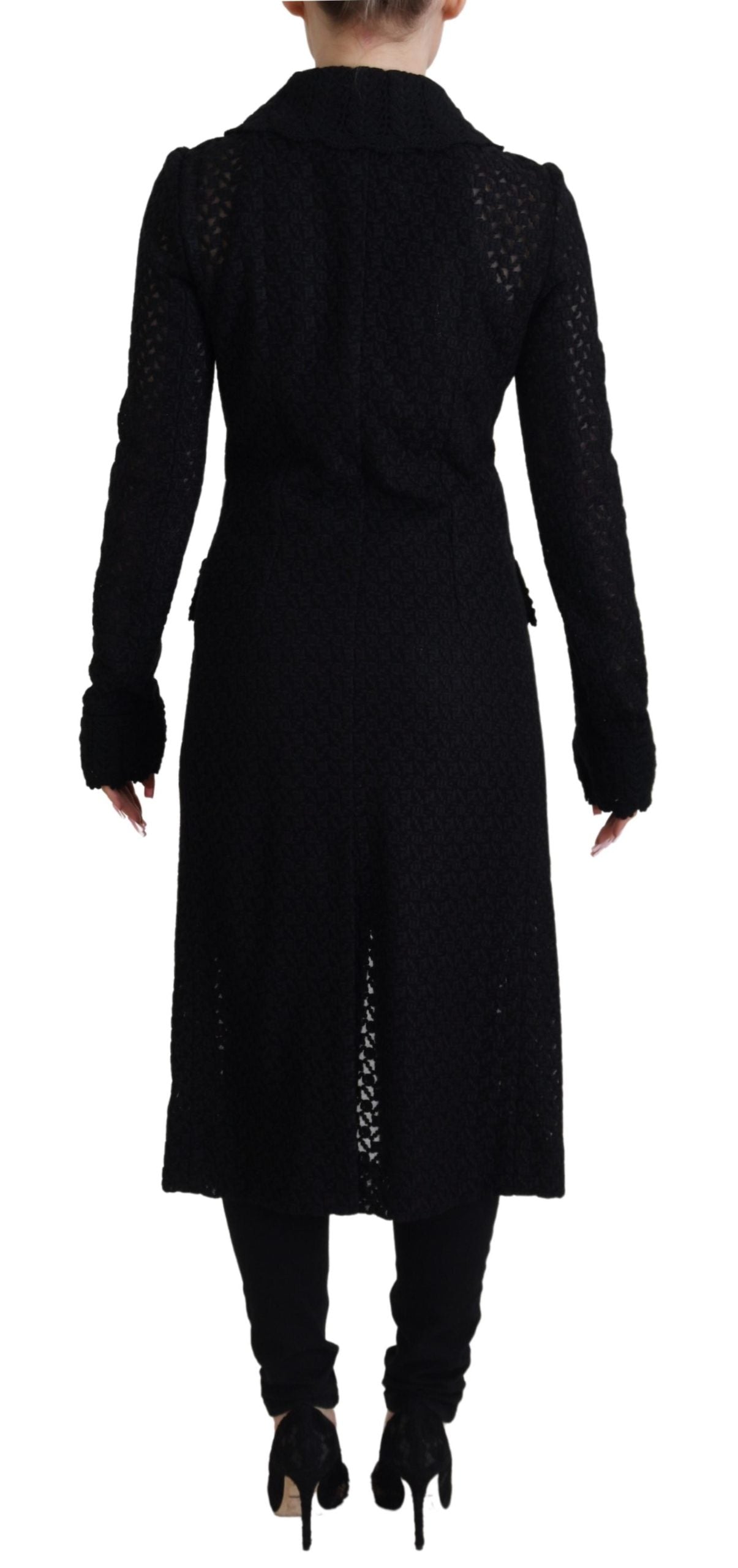Dolce & Gabbana Classic Button Down Knitted Long Women's Jacket