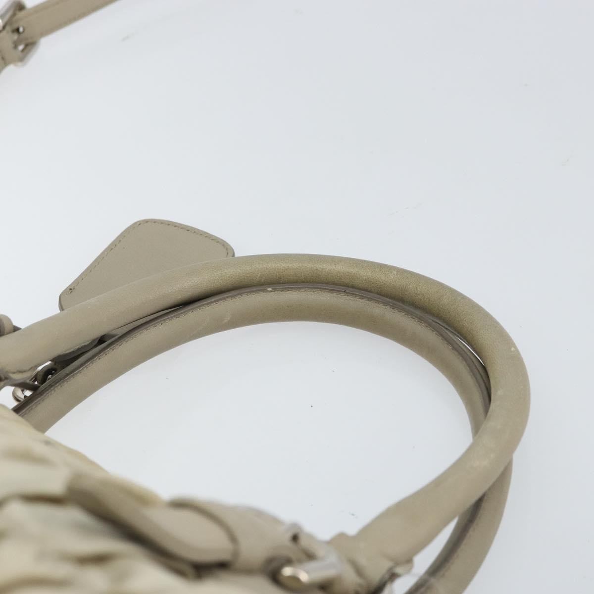 Prada Gaufre Convertible Tote Tessuto Beige Nylon Tote Bag Bag (Pre-Owned)