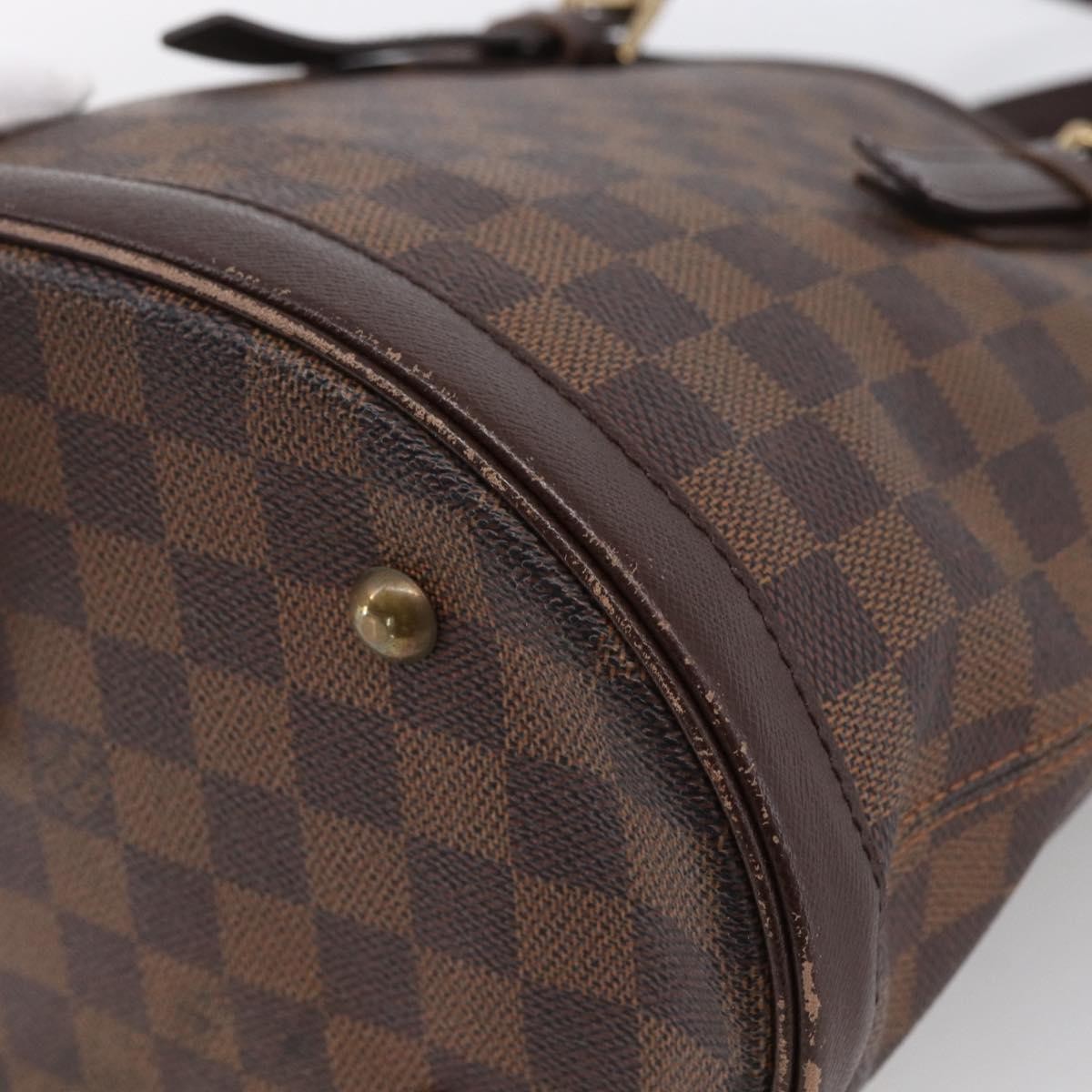 Louis Vuitton Marais Bucket Damier Ebene Brown Canvas Shoulder Bag Bag (Pre-Owned)