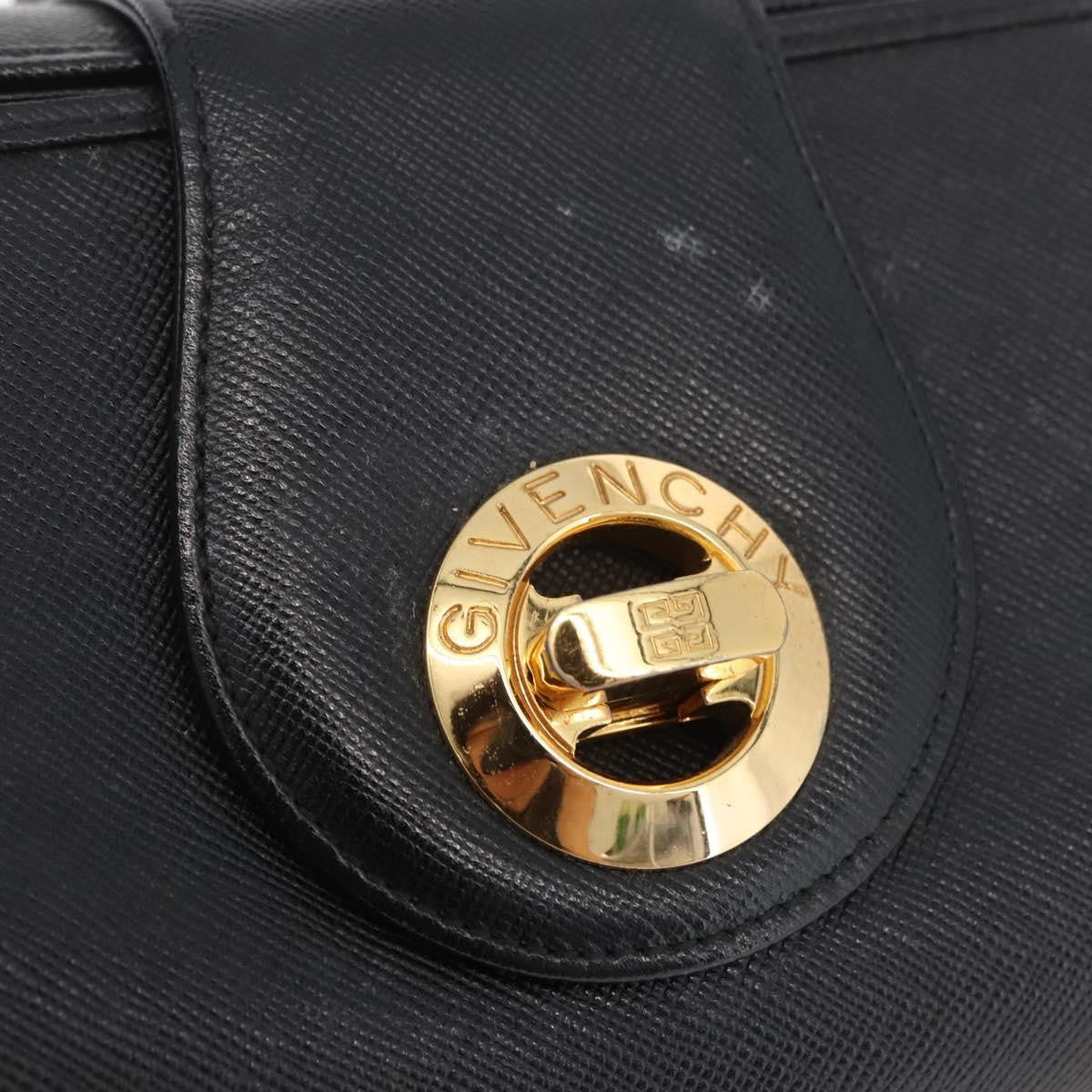 Givenchy Vintage Leather Black Leather Briefcase Bag (Pre-Owned)