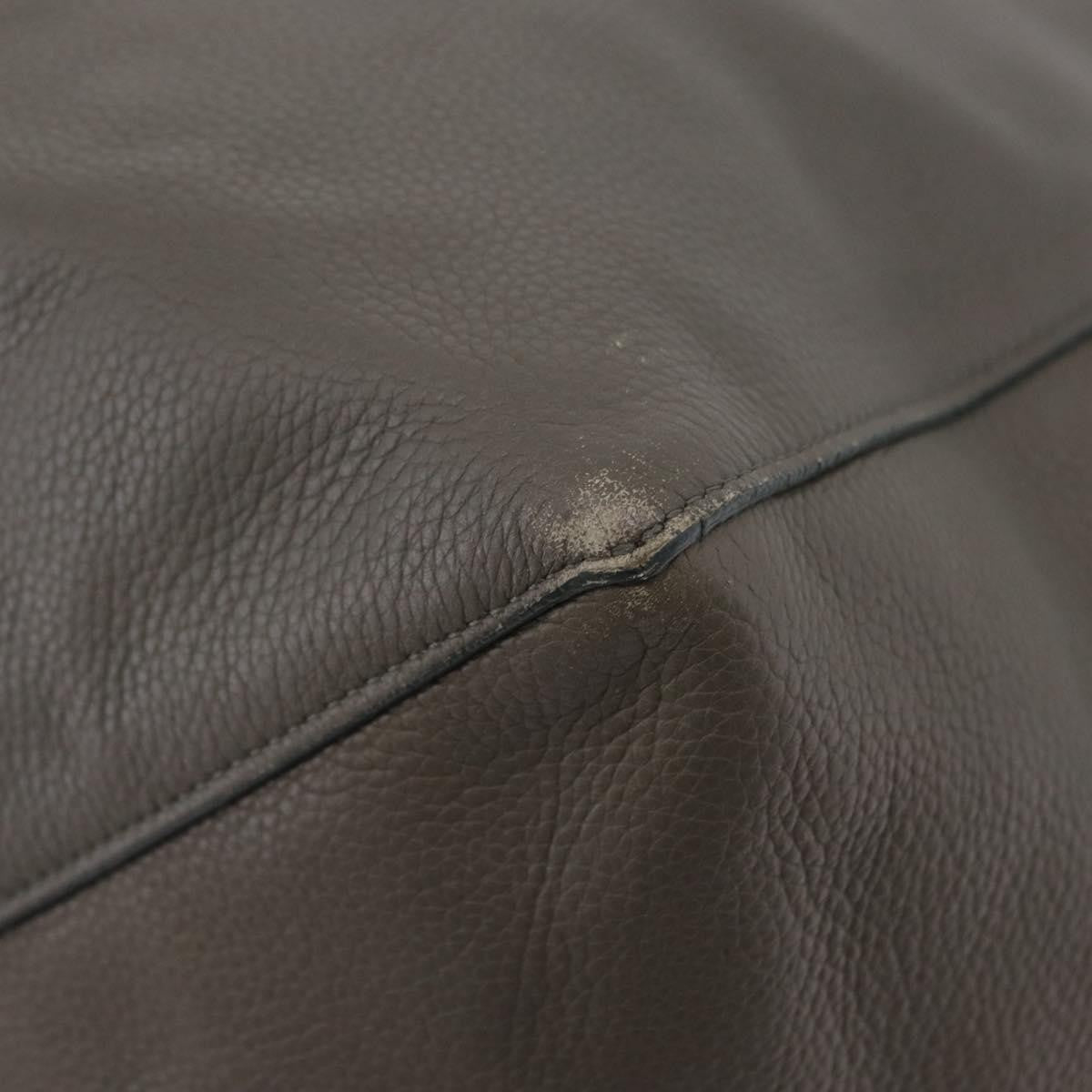 Celine Phantom Cabas Leather Gray Leather Tote Bag Bag (Pre-Owned)