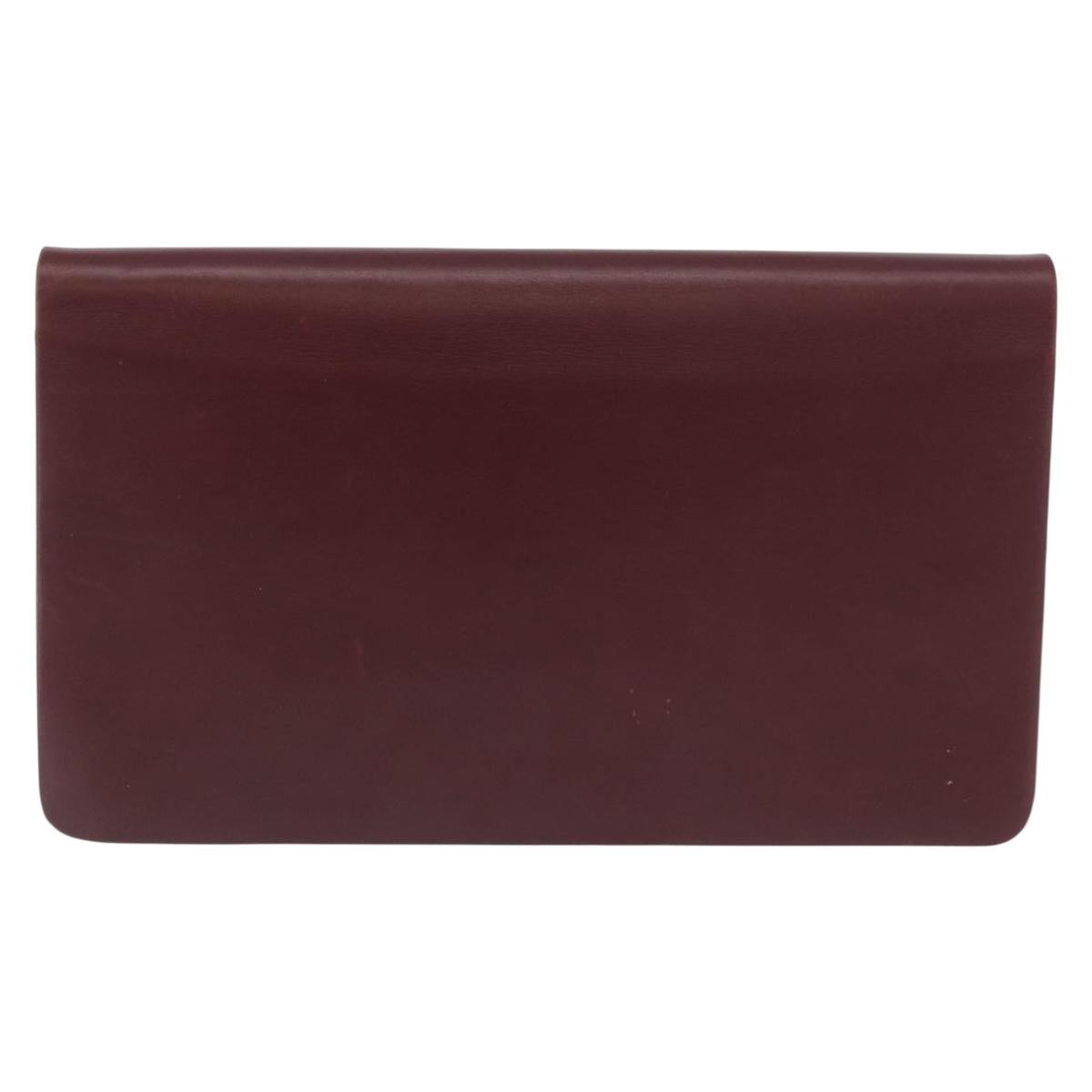 Christian Dior Vintage Chain Flap Leather Burgundy Leather Shoulder Bag Bag (Pre-Owned)