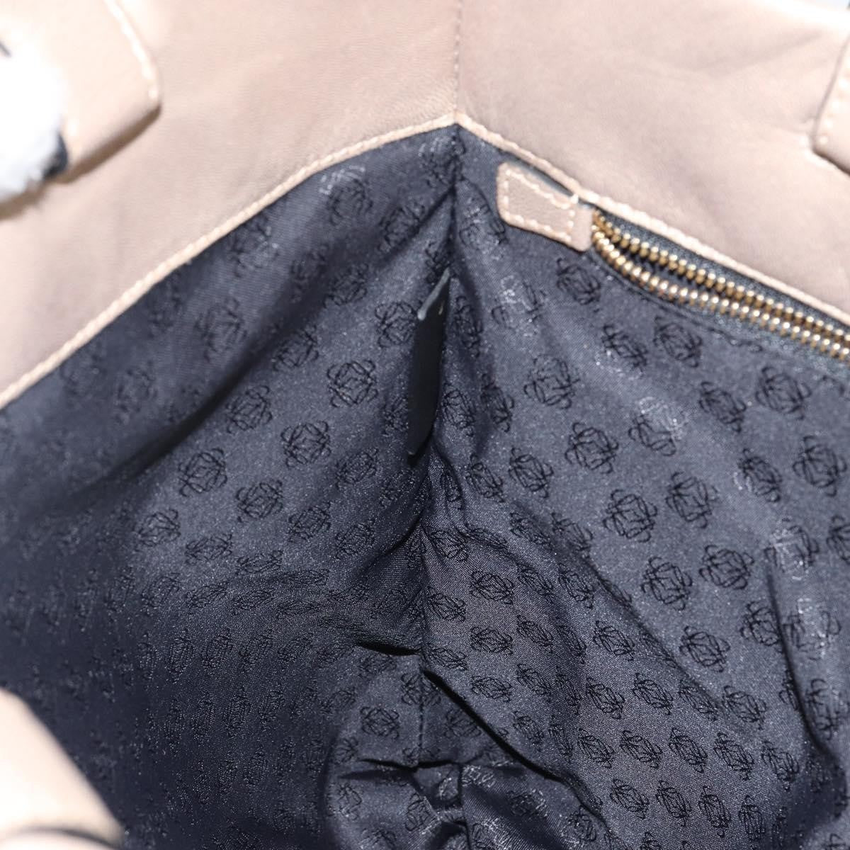 Loewe Anagram Tote Leather Gold Leather Tote Bag Bag (Pre-Owned)