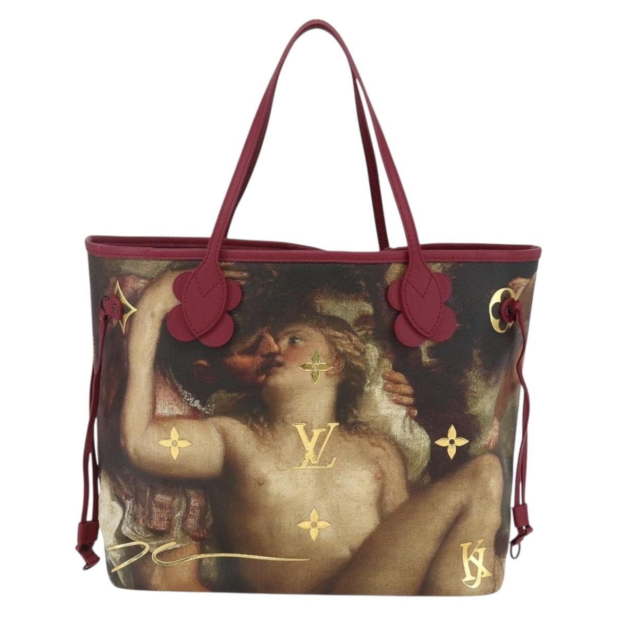Louis Vuitton Neverfull Nm Limited Edition Jeff Koons Titian Print Canvas Multicolour Canvas Tote Bag Bag (Pre-Owned)