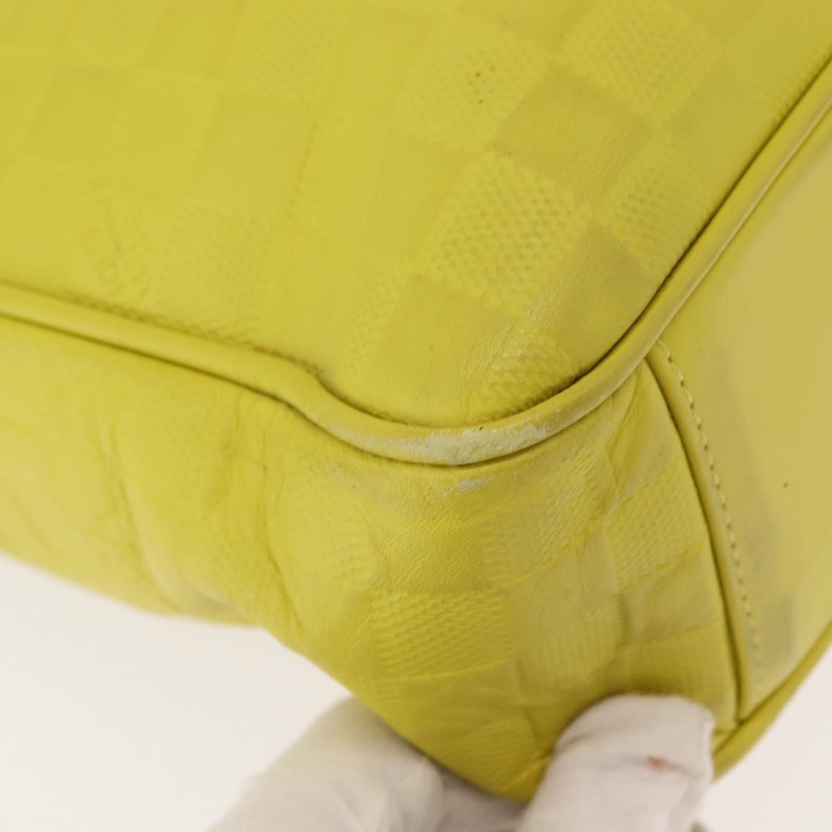 Louis Vuitton Tadao Damier Infini Leather Yellow Leather Handbag (Pre-Owned)