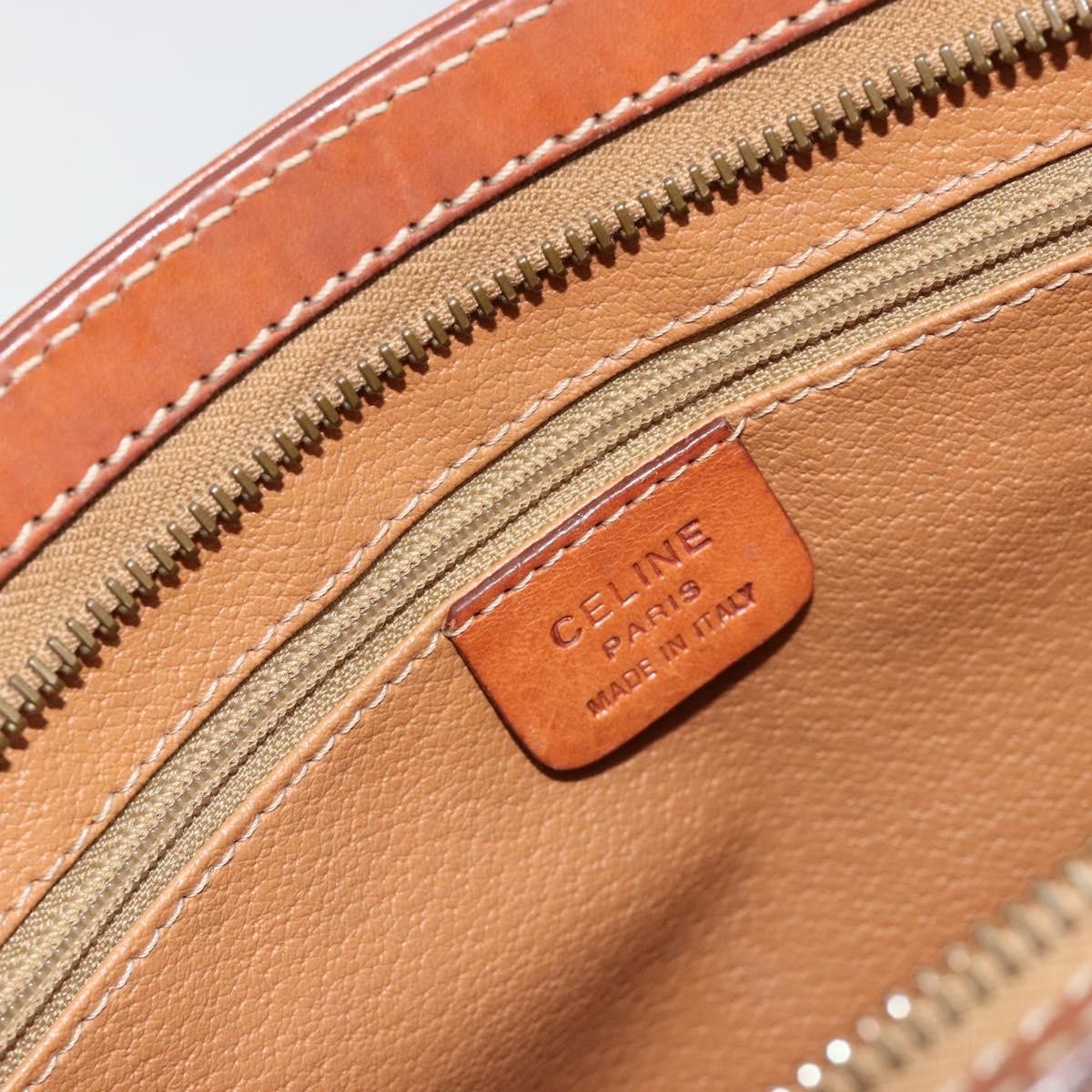 Celine Logo Triomphe Canvas And Leather Brown Canvas Clutche & Pouche Bag (Pre-Owned)