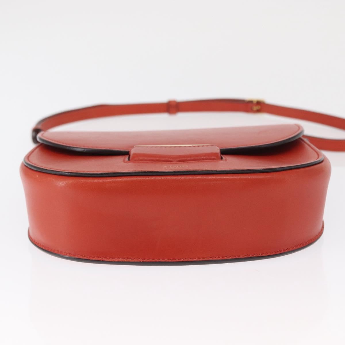 Celine Trotteur Messenger Calfskin Orange Leather Shoulder Bag Bag (Pre-Owned)