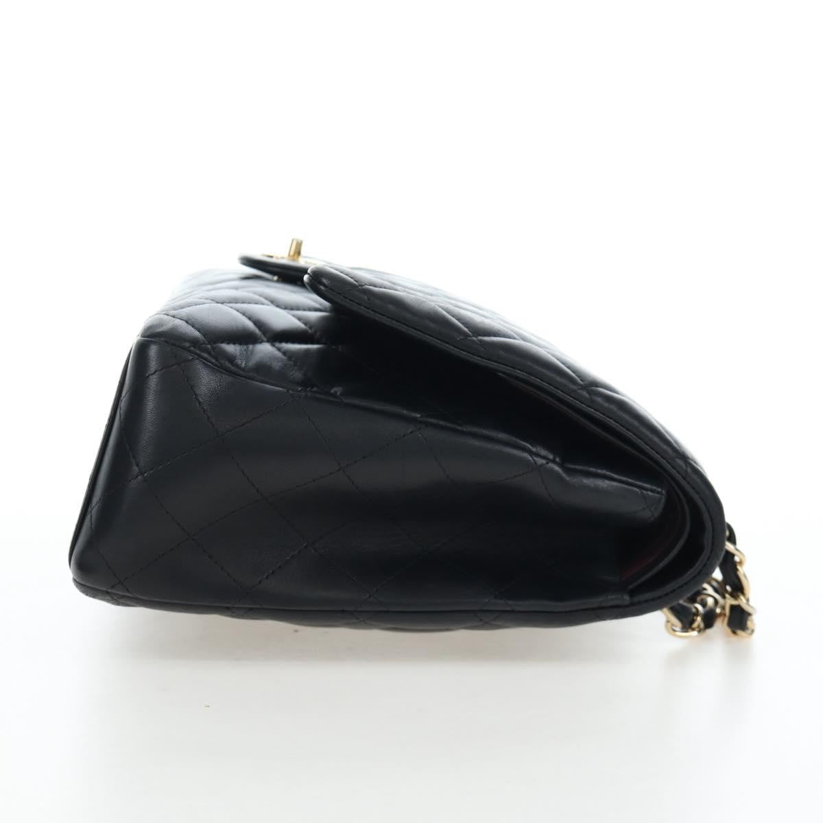 Chanel Classic Timeless Double Flap Quilted Caviar Black Leather Handbag (Pre-Owned)