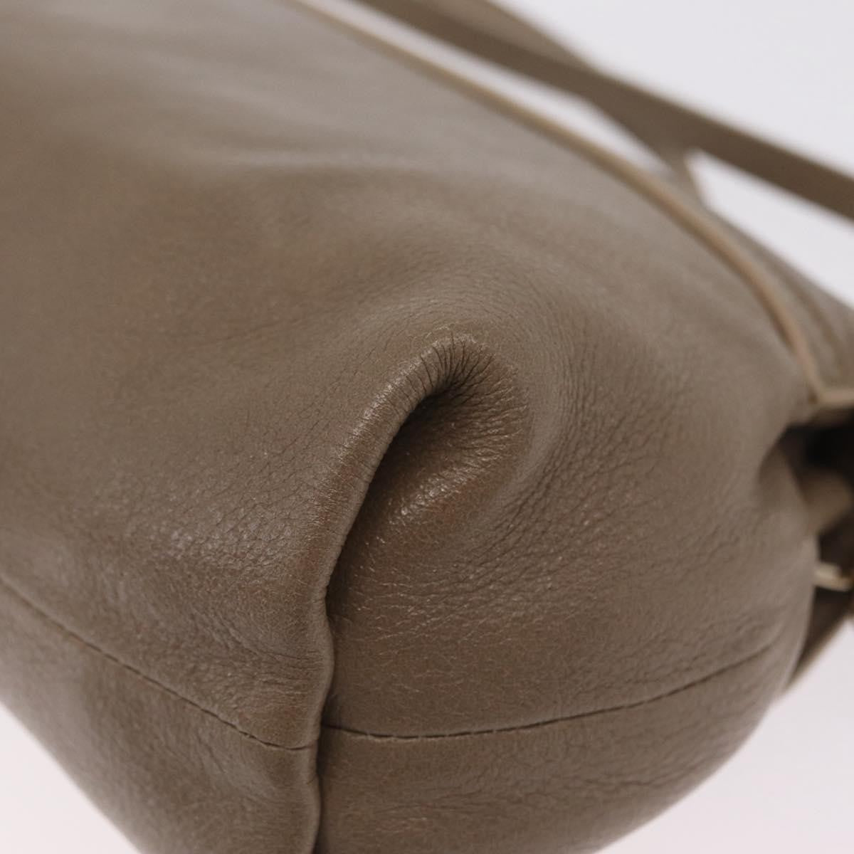 Chloe Lily Leather Beige Leather Shoulder Bag Bag (Pre-Owned)