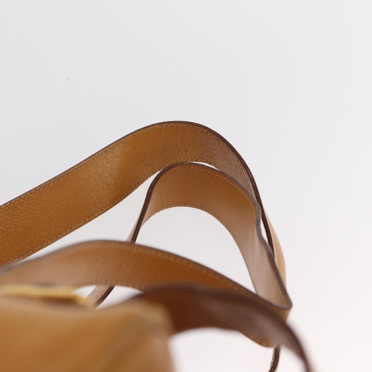 Gucci Vintage Bamboo Leather Brown Leather Backpack Bag (Pre-Owned)