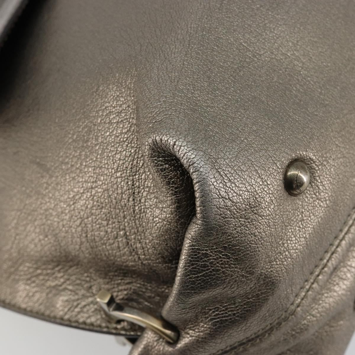 Salvatore Ferragamo Sofia Satchel Leather Silver Leather Handbag (Pre-Owned)