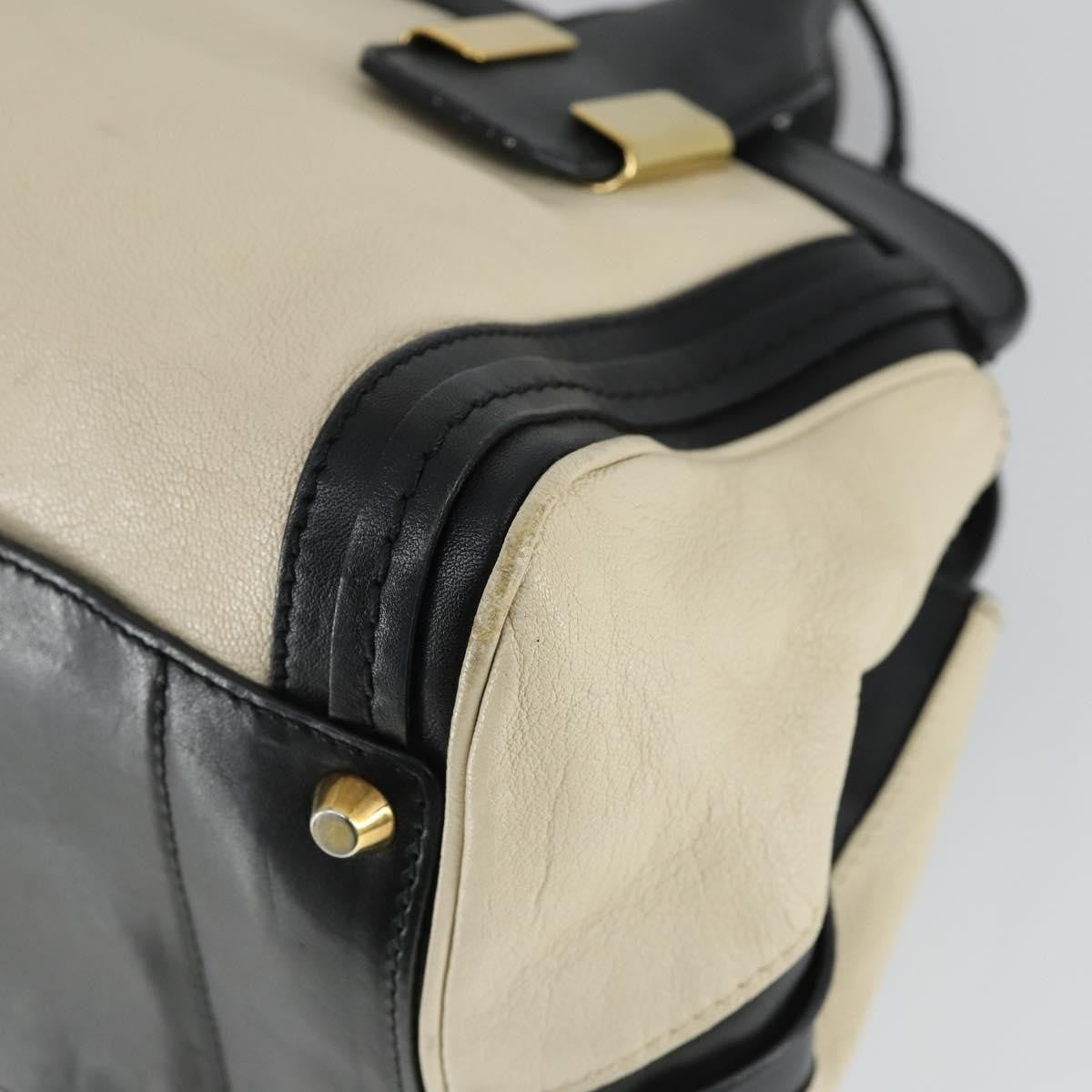 Chloe Alice Satchel Leather White Leather Handbag (Pre-Owned)