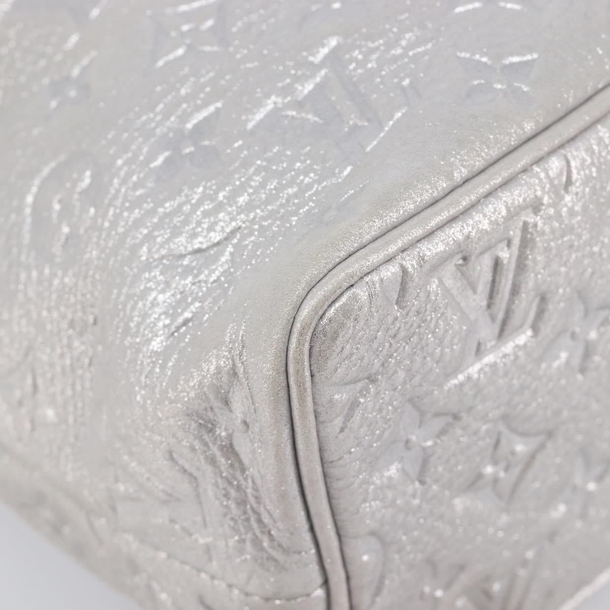 Louis Vuitton Halo Limited Edition Shimmer Monogram Embossed Leather Silver Leather Handbag (Pre-Owned)