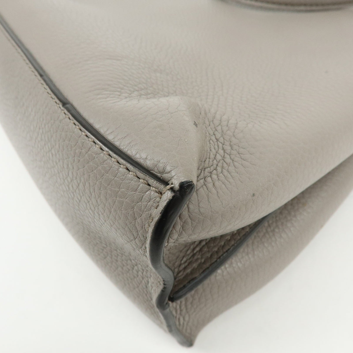 Gucci Bamboo Daily Top Handle Leather Gray Leather Handbag (Pre-Owned)