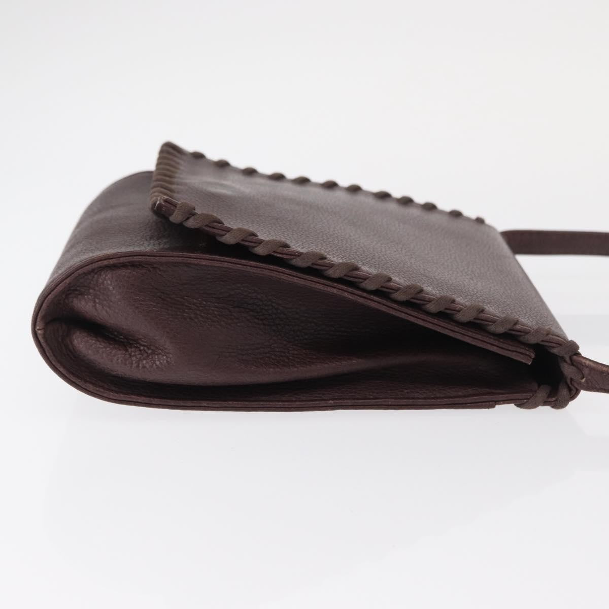 Saint Laurent Vintage Leather Purple Leather Shoulder Bag Bag (Pre-Owned)