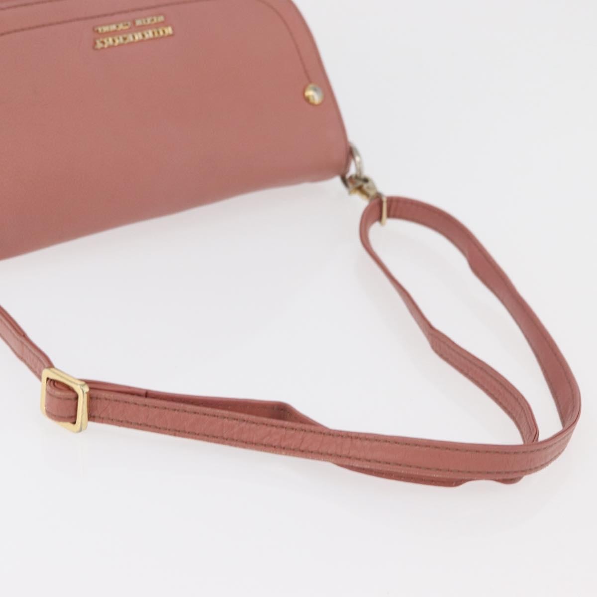Burberry Blue Label Nylon Pink Leather Shoulder Bag Bag (Pre-Owned)