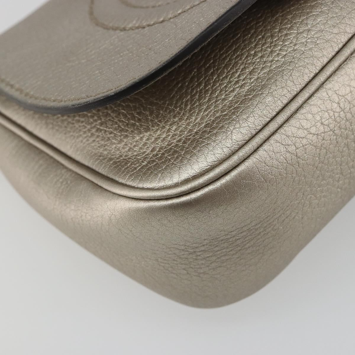 Gucci Soho Chain Leather Silver Leather Shoulder Bag Bag (Pre-Owned)