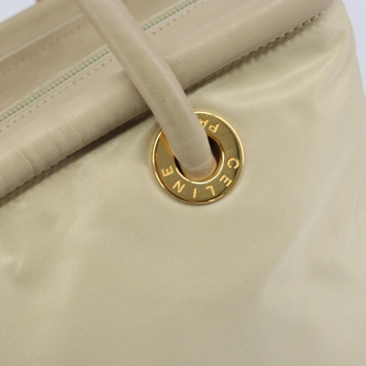 Celine Handbag Nylon Beige Nylon Handbag (Pre-Owned)