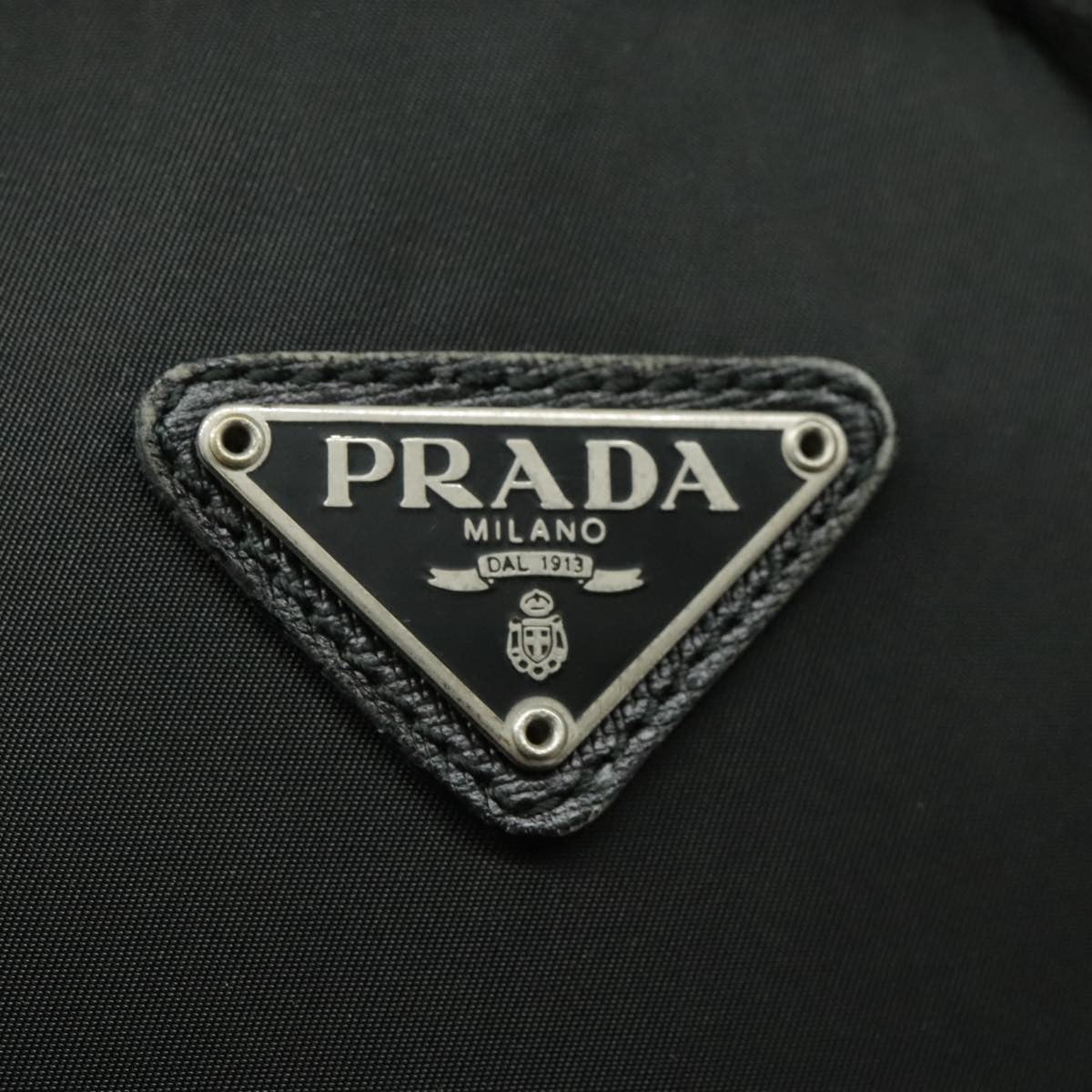 Prada Double Front Pocket Tessuto Black Nylon Backpack Bag (Pre-Owned)