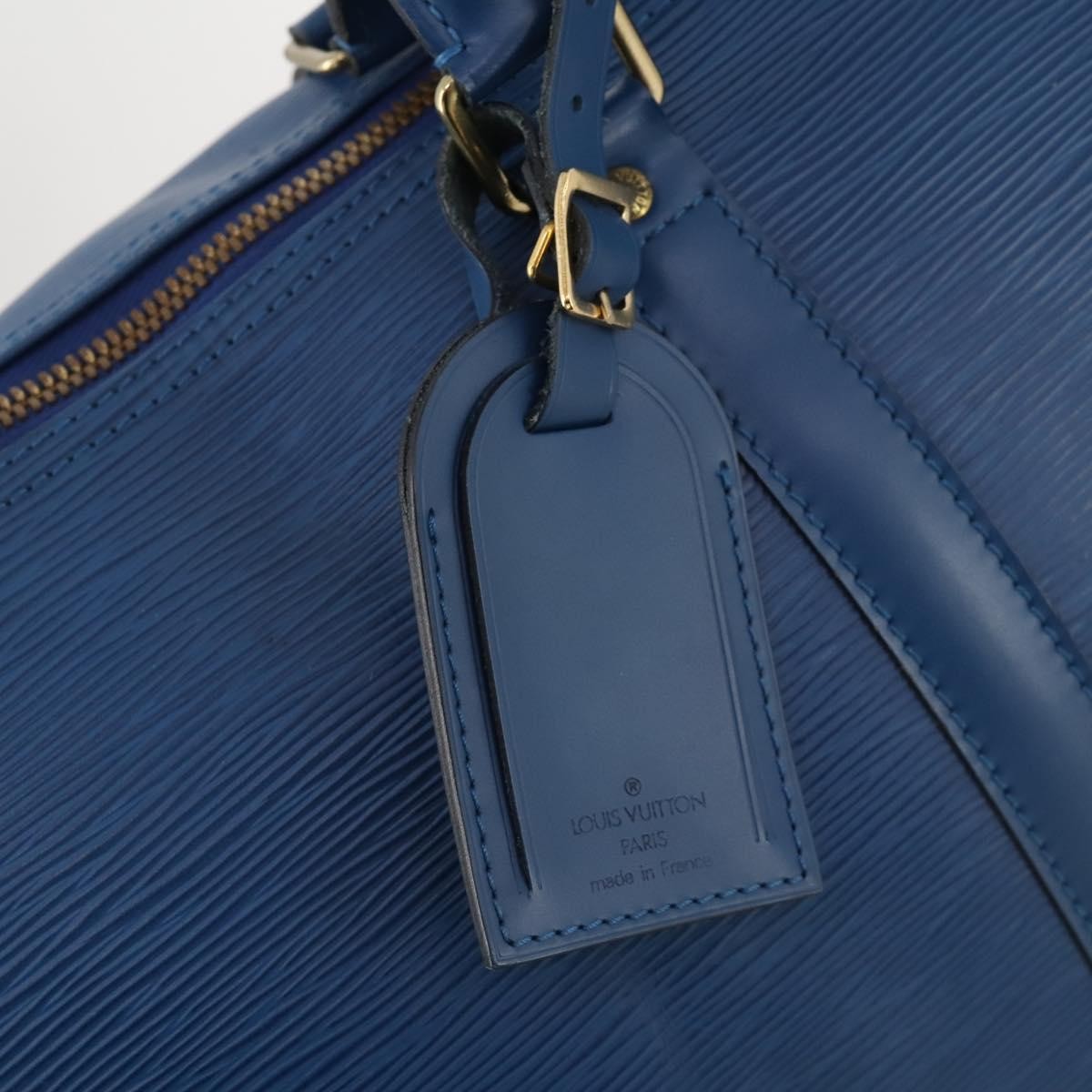 Louis Vuitton Keepall Epi Leather Blue Leather Travel Bag Bag (Pre-Owned)