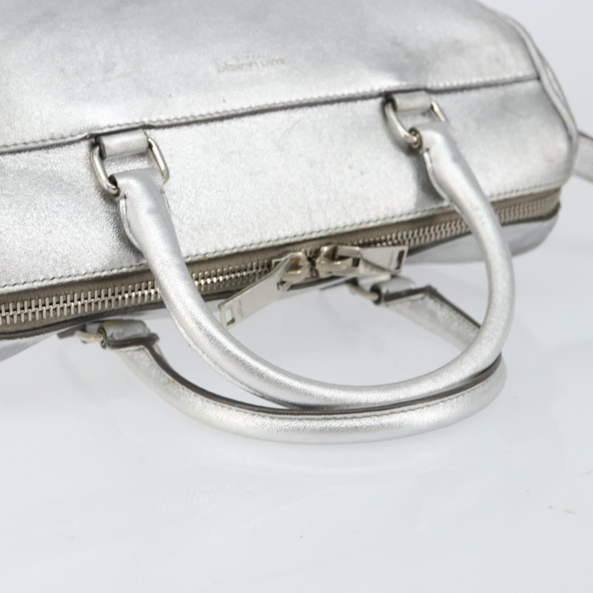 Saint Laurent Classic Duffle Leather Silver Leather Handbag (Pre-Owned)