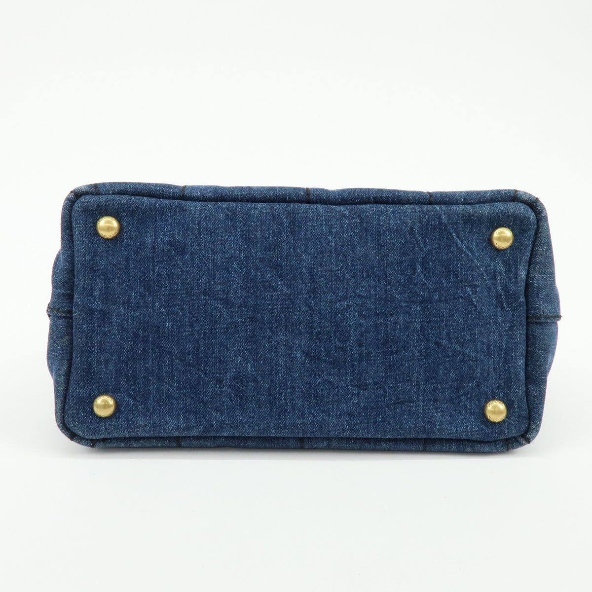 Prada Canapa Convertible Denim Blue Denim_Jeans Tote Bag Bag (Pre-Owned)