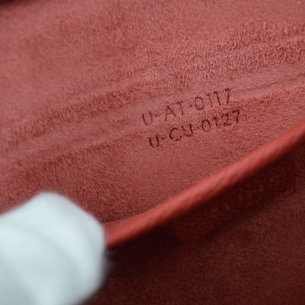 Celine Luggage Grainy Leather Red Leather Handbag (Pre-Owned)