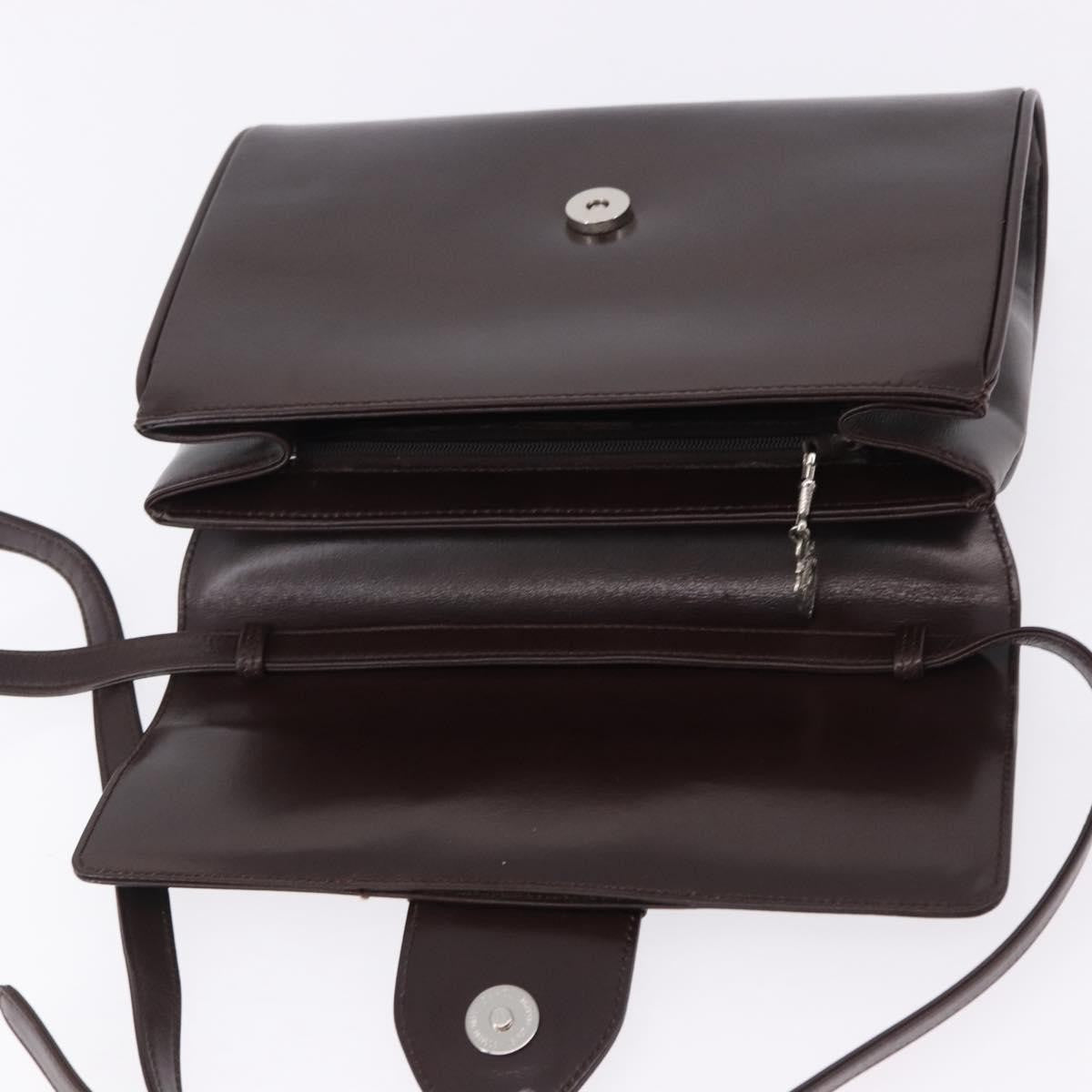 Gucci Vintage Leather Brown Leather Shoulder Bag Bag (Pre-Owned)