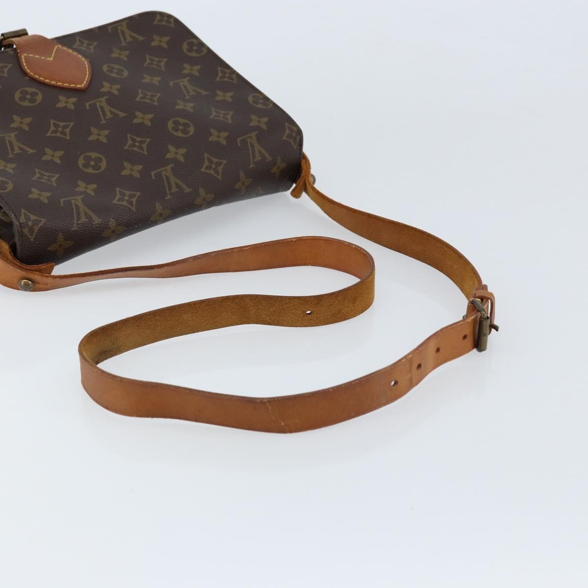 Louis Vuitton Cartouchiere Monogram Canvas Brown Canvas Shoulder Bag Bag (Pre-Owned)