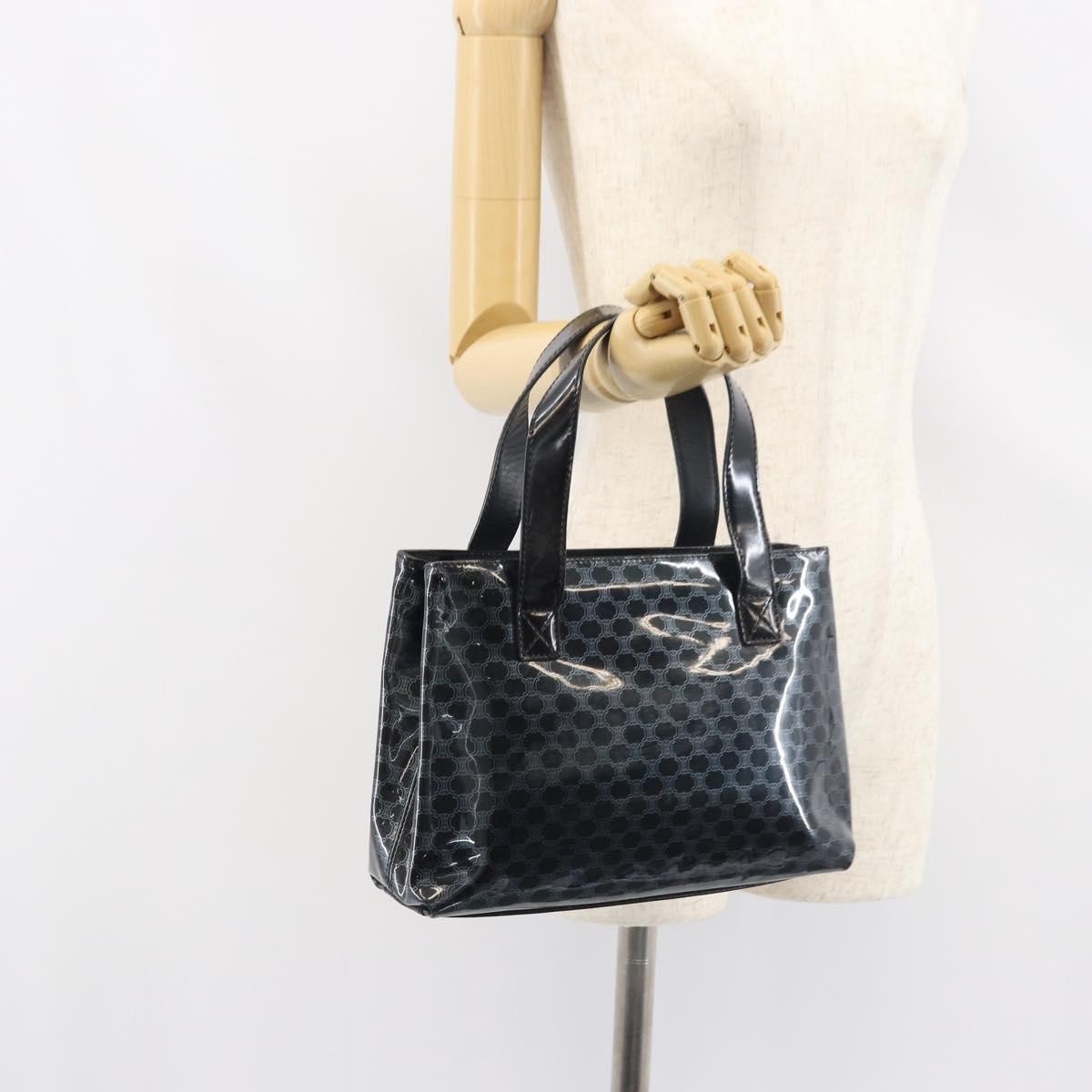 Celine Vintage Macadam Shopper Tote Venyl Black Plastic Tote Bag Bag (Pre-Owned)