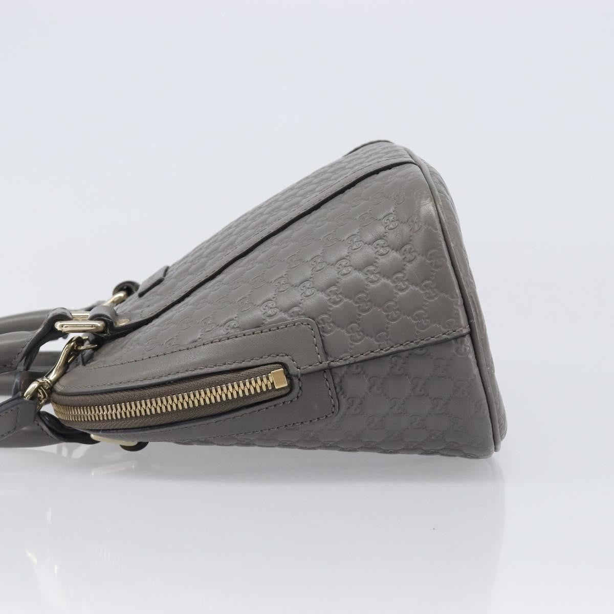 Gucci Convertible Dome Satchel Microguccissima Leather Gray Leather Handbag (Pre-Owned)