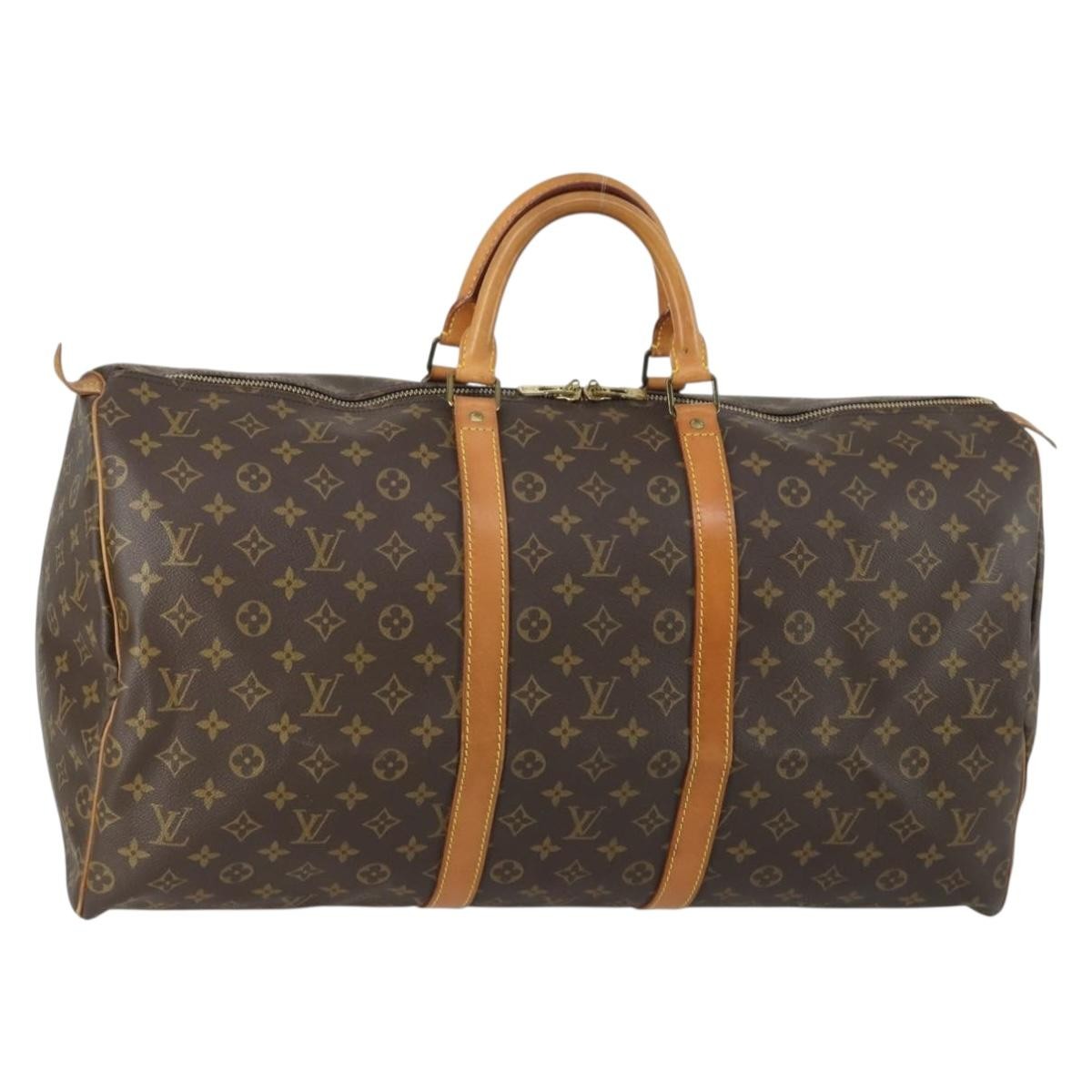 Louis Vuitton Keepall Monogram Canvas Brown Canvas Travel Bag Bag (Pre-Owned)
