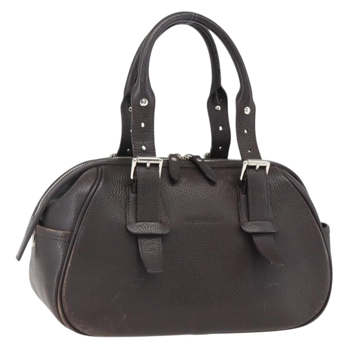 Burberry Vintage Leather Brown Leather Handbag (Pre-Owned)