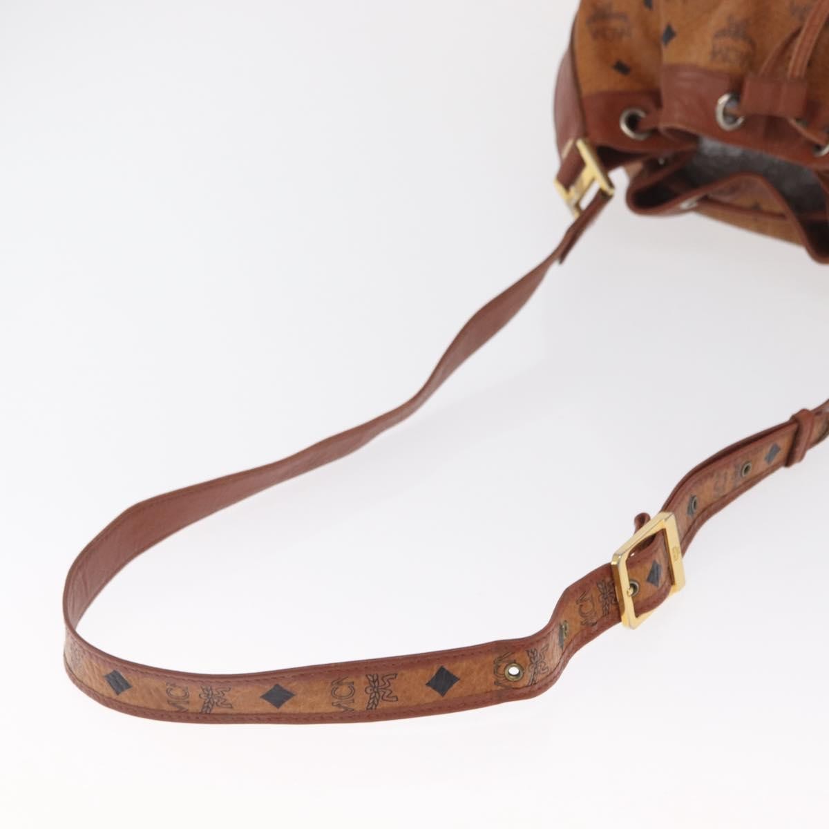 MCM Visetos Canvas And Leather Brown Canvas Shoulder Bag Bag (Pre-Owned)
