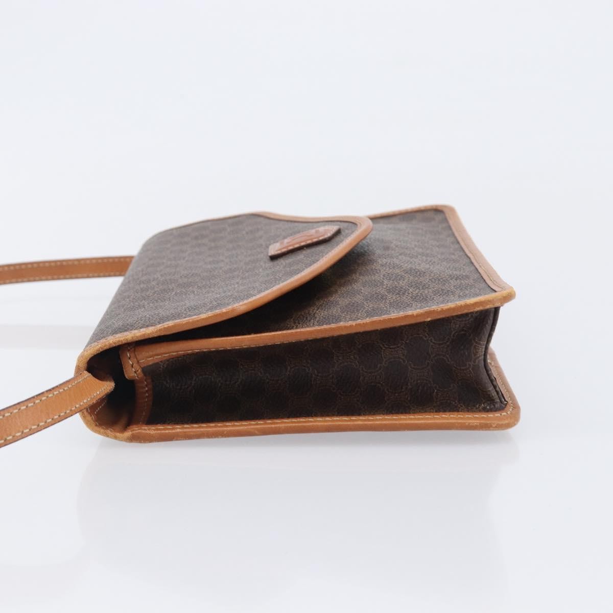 Celine Macadam Shoulder Canvas Brown Canvas Crossbody Bag Bag (Pre-Owned)