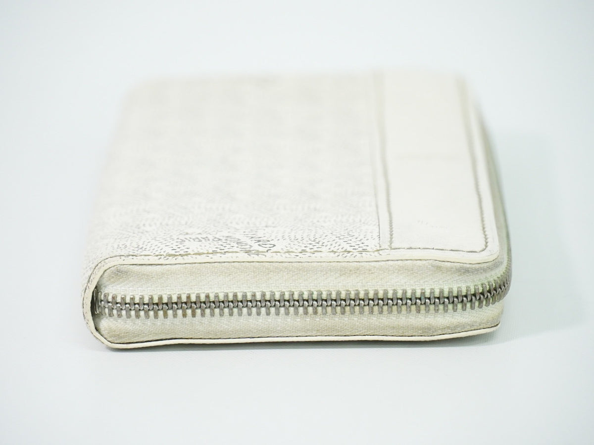 Goyard Matignon Zip Coated Canvas With Leather White Canvas Card Holders Accessory (Pre-Owned)