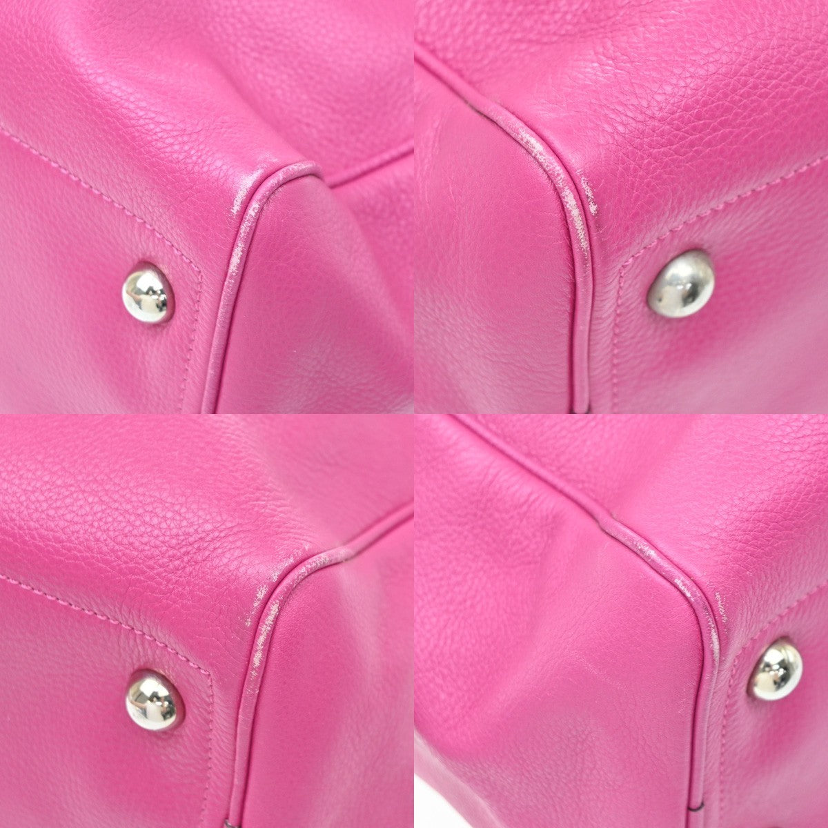 Loewe Heritage Boston Leather Pink Leather Handbag (Pre-Owned)