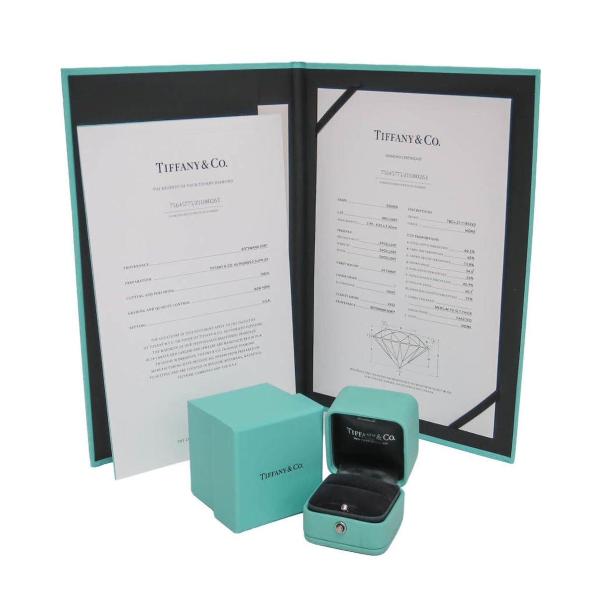 Tiffany & Co. Harmony Solitaire Platinum With Rbc Diamond I/Vs1 Silver Platinum Ring Jewelry (Pre-Owned)