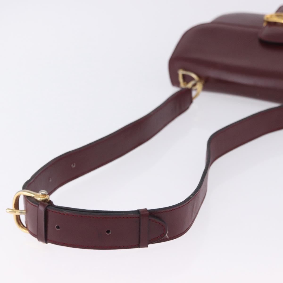 Celine Shoulder Leather Burgundy Leather Shoulder Bag Bag (Pre-Owned)