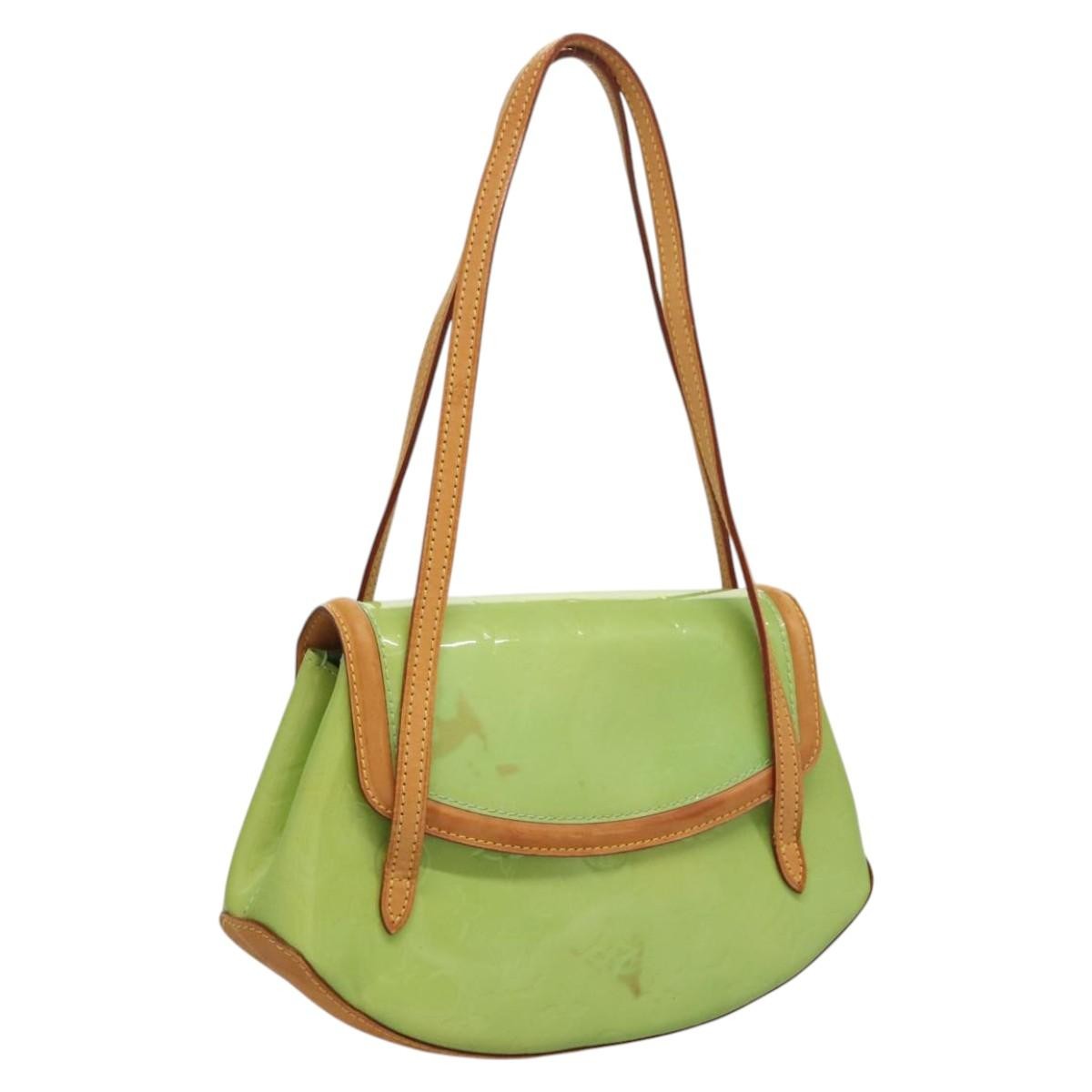 Louis Vuitton Biscayne Bay Monogram Vernis Green Patent_Leather Shoulder Bag Bag (Pre-Owned)