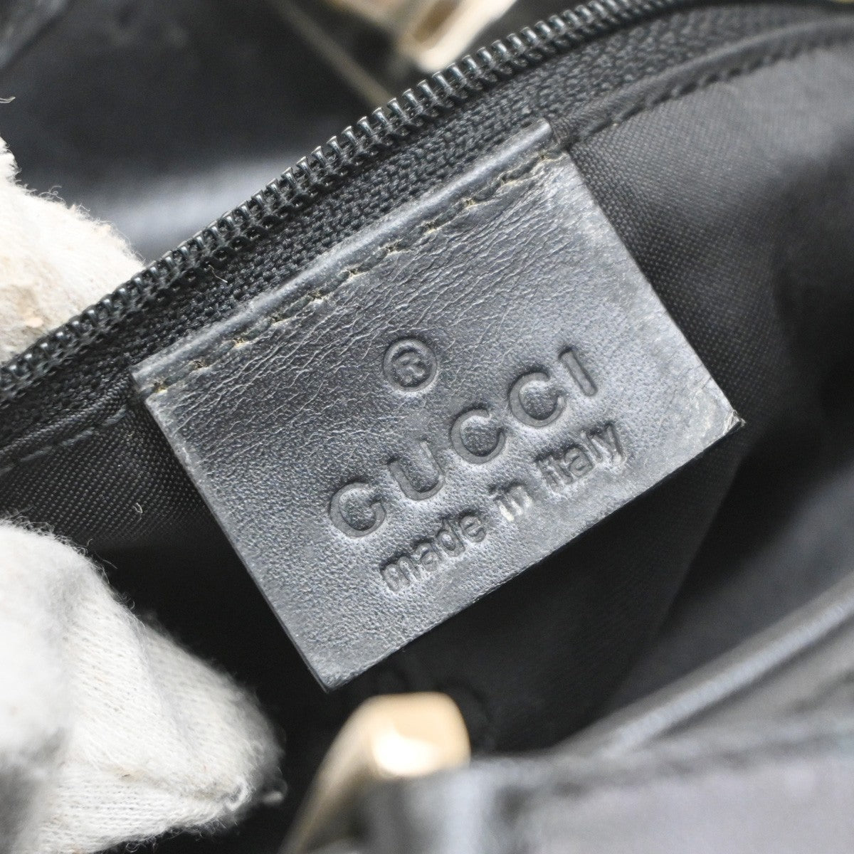 Gucci Vintage Bucket Shopping Gg Canvas Black Canvas Tote Bag Bag (Pre-Owned)