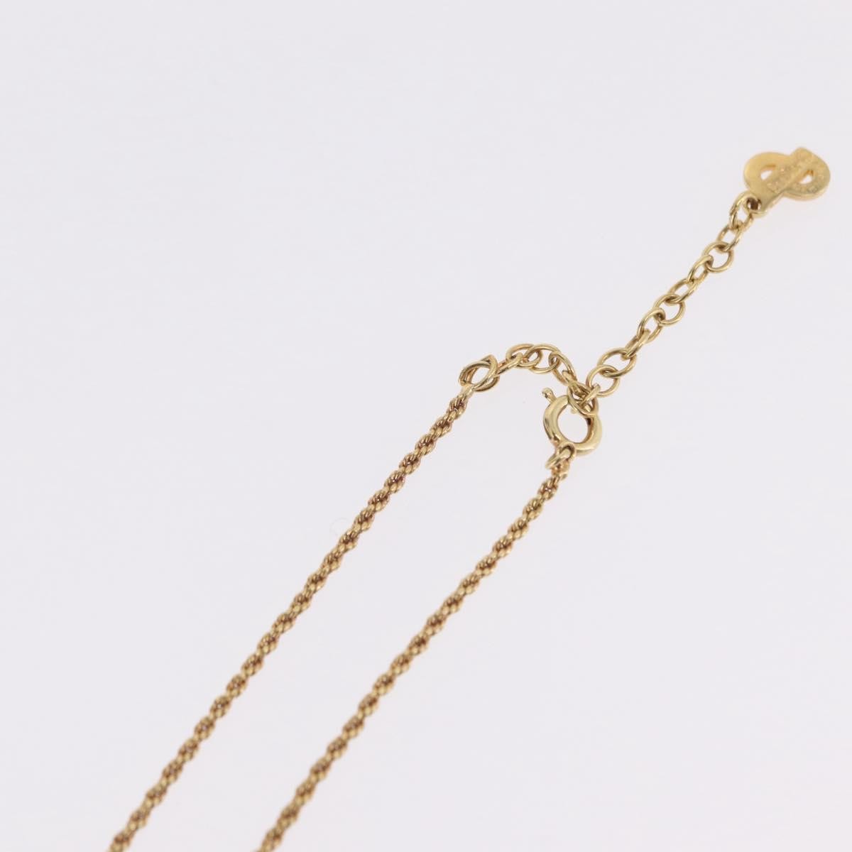 Christian Dior Vintage Cd Heart Pendant Metal Gold Metal Necklace Jewelry (Pre-Owned)