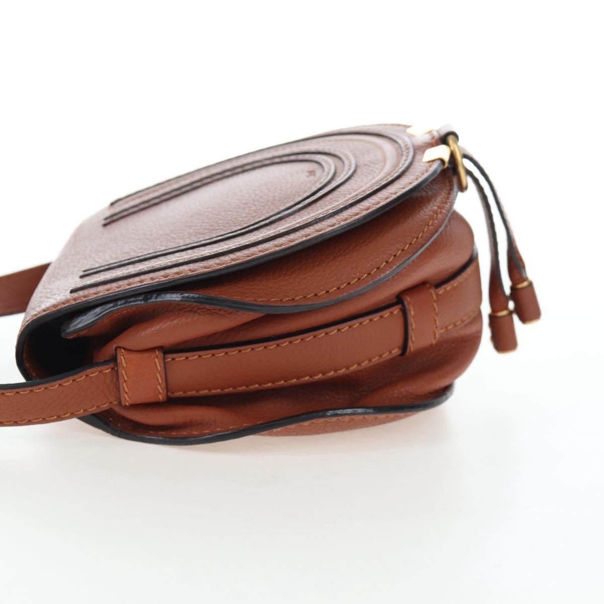 Chloe Marcie Leather Brown Leather Crossbody Bag Bag (Pre-Owned)